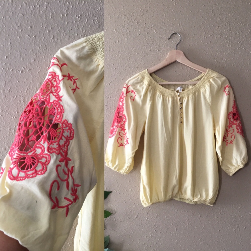 B Sharp Open crochet sleeve top